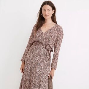 Madewell tie front garden top wrap cottage floral